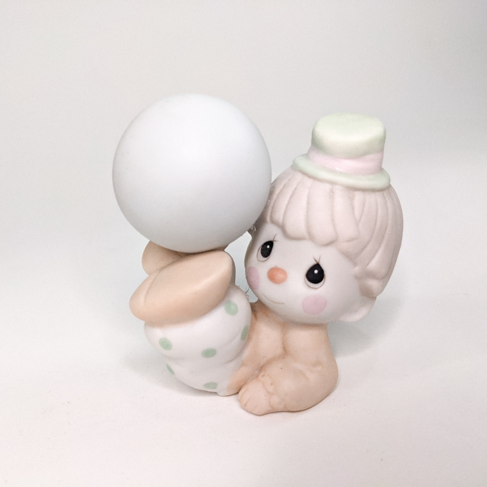 Previous Moments Clown Boy Balancing Ball on Feet #12238 with Box 1984